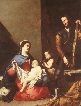 Jusepe de Ribera Painting - The Holy Family Tenebrism Jusepe de Ribera